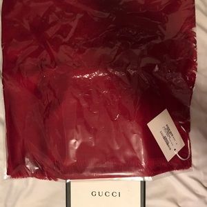 Authentic Gucci Red Scarf